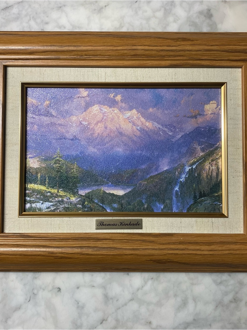 Thomas Kinkade Twilight Vista Brushworks Collection Reproduction Mountain Scene